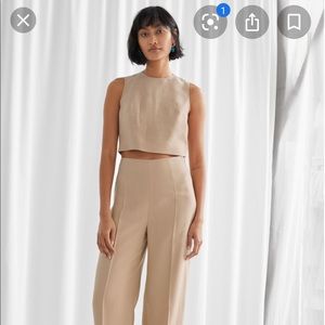 & Other Stories High waisted pants + Tank Set.